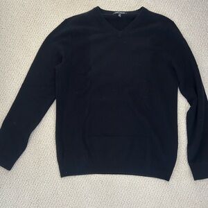 Elegant Black V-Neck Sweater for Men